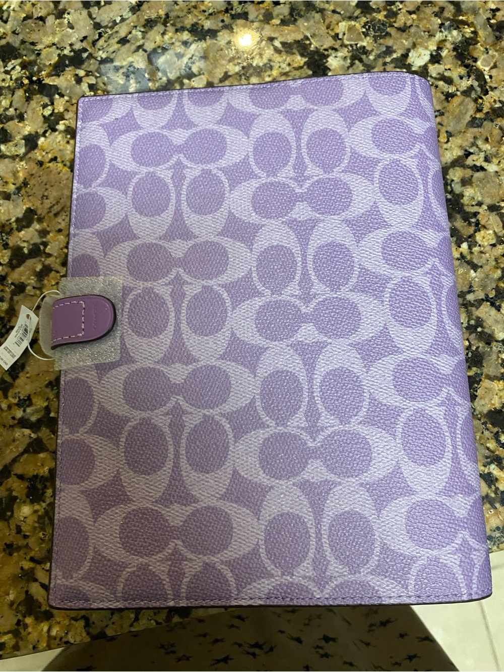 Coach Black and Lavender Spiral Notebook Folio - Picture 4 of 4